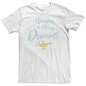 Big & Tall Disney Aladdin Live Action Woman Of Many Dreams Word Stack Tee