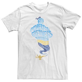 Big & Tall Disney Aladdin Live Action All Powerful Greatness Word Stack Tee