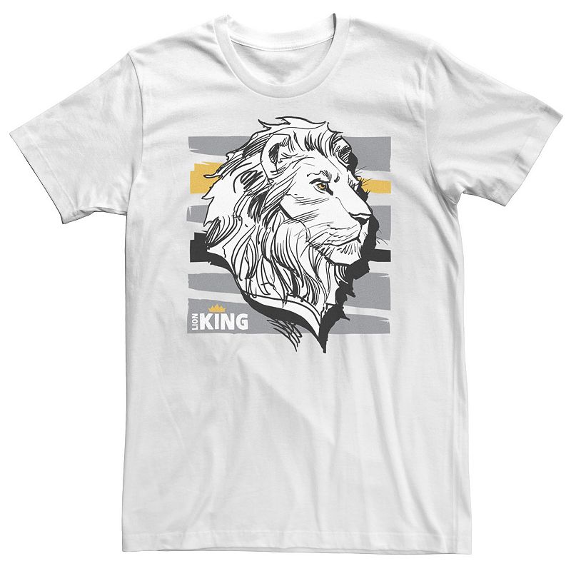 Big & Tall Disney The Lion King Live Action Mufasa Sketched Portrait Tee, M