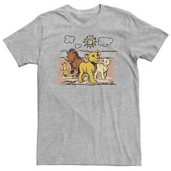 Big & Tall Disney The Lion King Live Action Sketched Group Portrait Tee