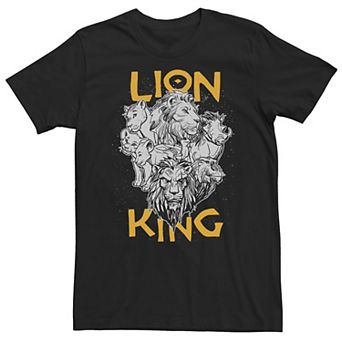 Big & Tall Disney The Lion King Live Action Stacked Group Shot Portrait Tee