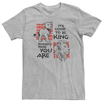 Big & Tall Disney The Lion King Live Action Simba Mufasa Quotes Poster Tee