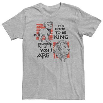 Big & Tall Disney The Lion King Live Action Simba Mufasa Quotes Poster Tee
