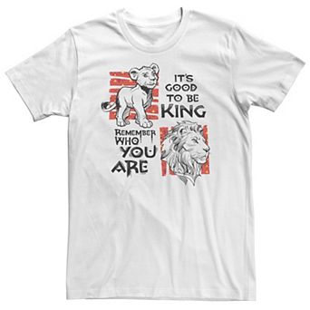 Big & Tall Disney The Lion King Live Action Simba Mufasa Quotes Poster Tee