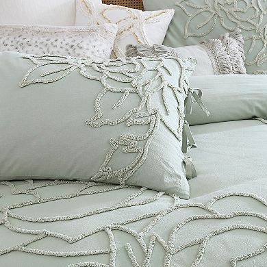 Peri Chenille Rose Duvet Cover Set with Shams