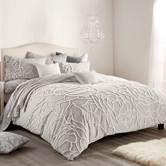 Peri Chenille Rose Duvet Cover Set with Shams