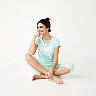 Women's Croft & Barrow® Short Sleeve Pajama Top & Cropped Pajama Pants Sleep Set