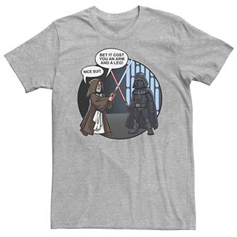 Big & Tall Star Wars Darth Vader & Obi-Wan Kenobi Nice Suit Text Tee