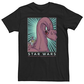 Big & Tall Star Wars Boba Fett Mythosaur Rider Pop Art Portrait Tee