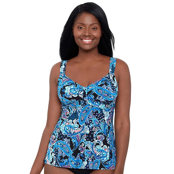 Women's Trimshaper Lily Paisley Tankini Top