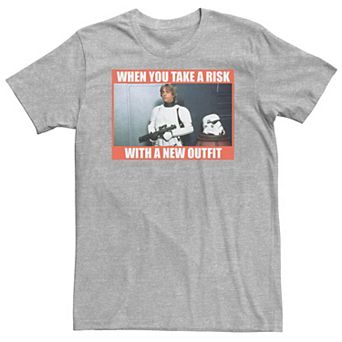 Big & Tall Star Wars Luke Skywalker "When You Take A Risk With A New Outfit" Tee