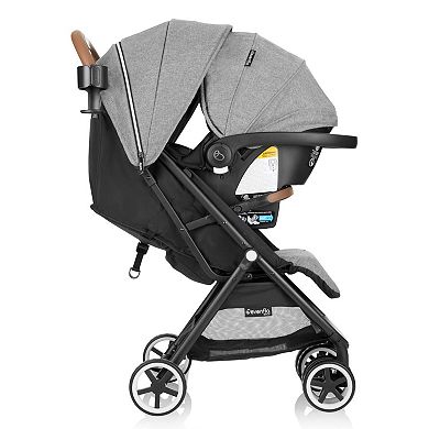 Evenflo Gold Otto Self-Folding Lightweight Travel Stroller, Moonstone Gray