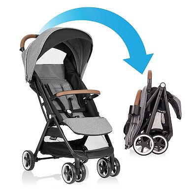 Evenflo Gold Otto Self-Folding Lightweight Travel Stroller, Moonstone Gray