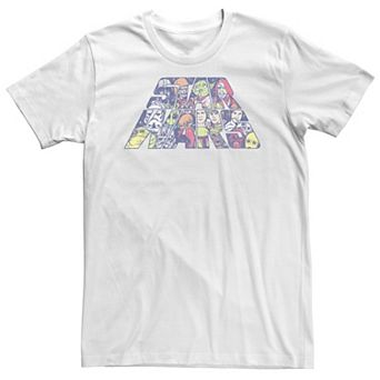 Big & Tall Star Wars Logo Character Fill Tee