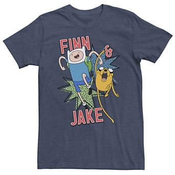 Big & Tall Cartoon Network Adventure Time Finn & Jake Kapows Tee