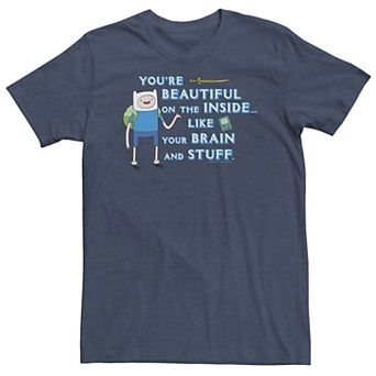 Big & Tall Adventure Time Finn You're Beautiful Inside Portrait Tee