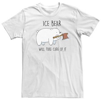Big & Tall Cartoon Network Bare Bears Ice Bear Take Care Of It Axe Tee
