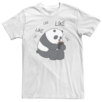 Big & Tall CN We Bare Bears Like Like Like Texting Tee