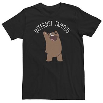 Big & Tall Cartoon Network We Bare Bears "Internet Famous" Tee