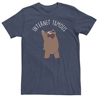 Big & Tall Cartoon Network We Bare Bears "Internet Famous" Tee