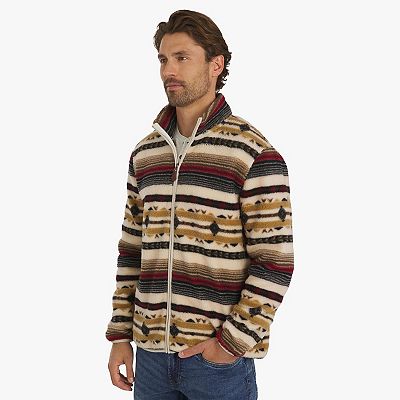 Men's Chaps Full-Zip Printed Sherpa Jacket