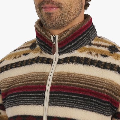 Men's Chaps Full-Zip Printed Sherpa Jacket