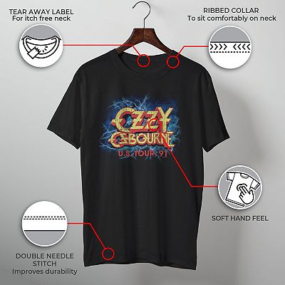 Men's Ozzy Osbourne U.S. Tour '91 Graphic Tee