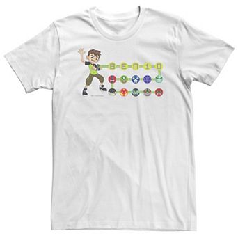 Big & Tall Cartoon Network Ben 10 Omnitrix Alien Icons Tee