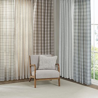 Madison Park 1-panel Barnet Faux Linen Light Filtering Tab Top Window Curtain