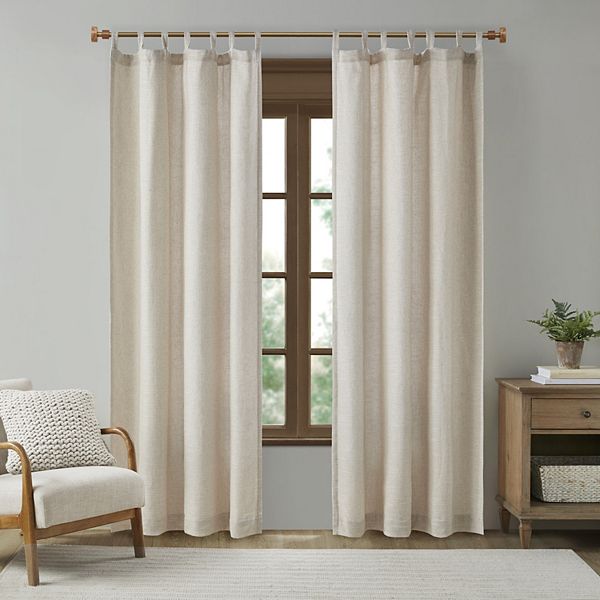 Madison Park 1-panel Barnet Thermal Insulated Faux Linen Light ...