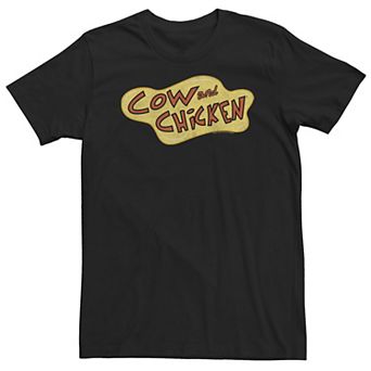 Big & Tall Cartoon Network Cow And Chicken Logo Color Tee