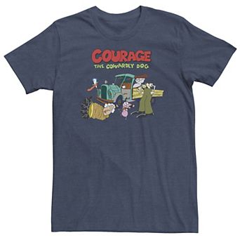 Big & Tall Courage The Cowardly Dog Scene Logo Tee