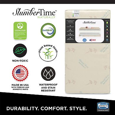 Serta® Simmons Kids SlumberTime Naturally Crib and Toddler Mattress