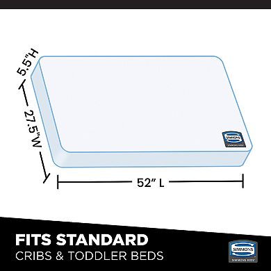 Serta® Simmons Kids SlumberTime Naturally Crib and Toddler Mattress