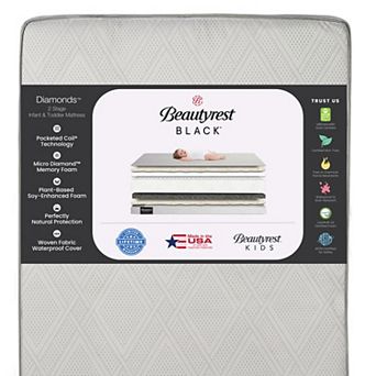 Simmons Kids Beautyrest Black Diamond 2 Stage Crib & Toddler Mattress