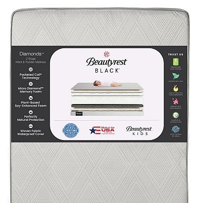 Simmons Kids Beautyrest Black Diamond 2 Stage Crib Toddler Mattress