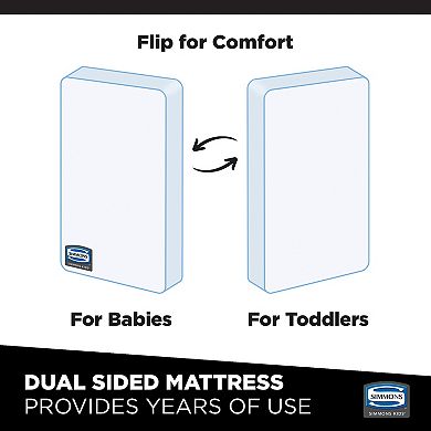 Simmons Kids Beautyrest Black Diamond 2 Stage Crib & Toddler Mattress