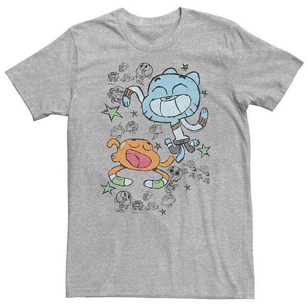 Big & Tall Cartoon Network Gumball Darwin Watterson Scribble