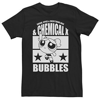 Big & Tall Cartoon Network The Powerpuff Girls Chemical X Bubbles Tee