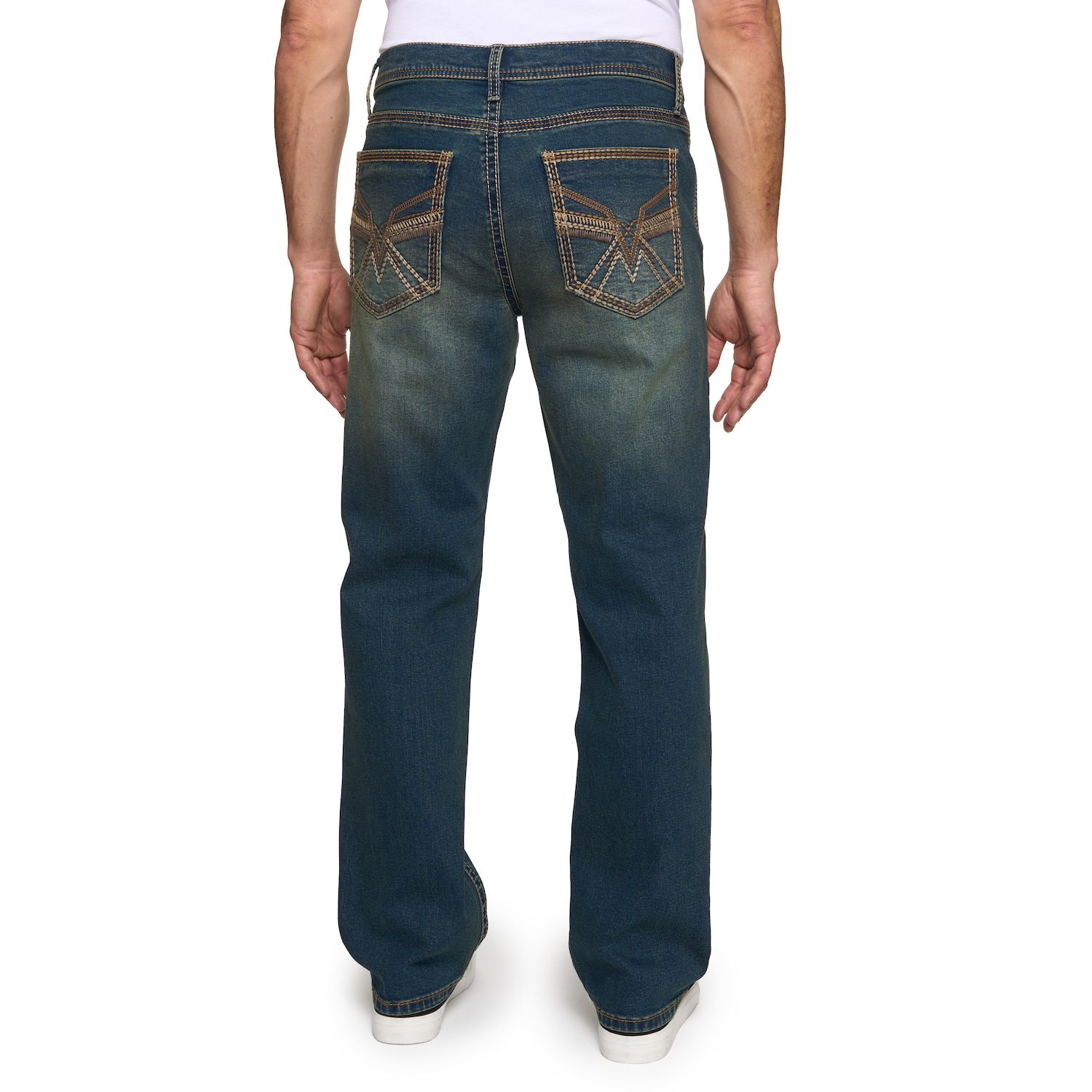 Men's Lazer Embroidered Straight Fit Jeans
