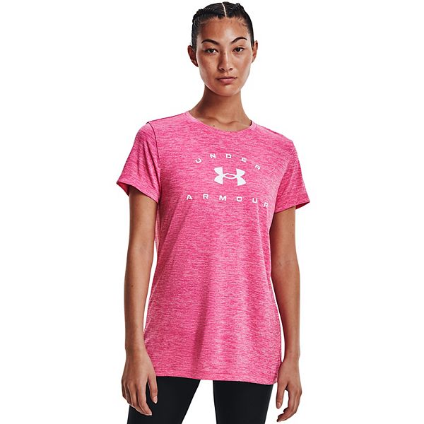 Under Armour Tech Graphic Short Sleeve Womens Training Top Black 