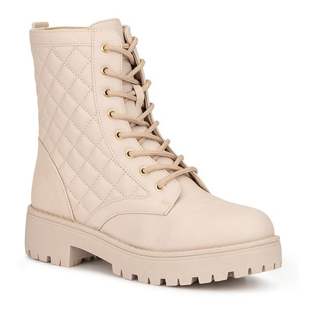 Quilted hot sale combat boots