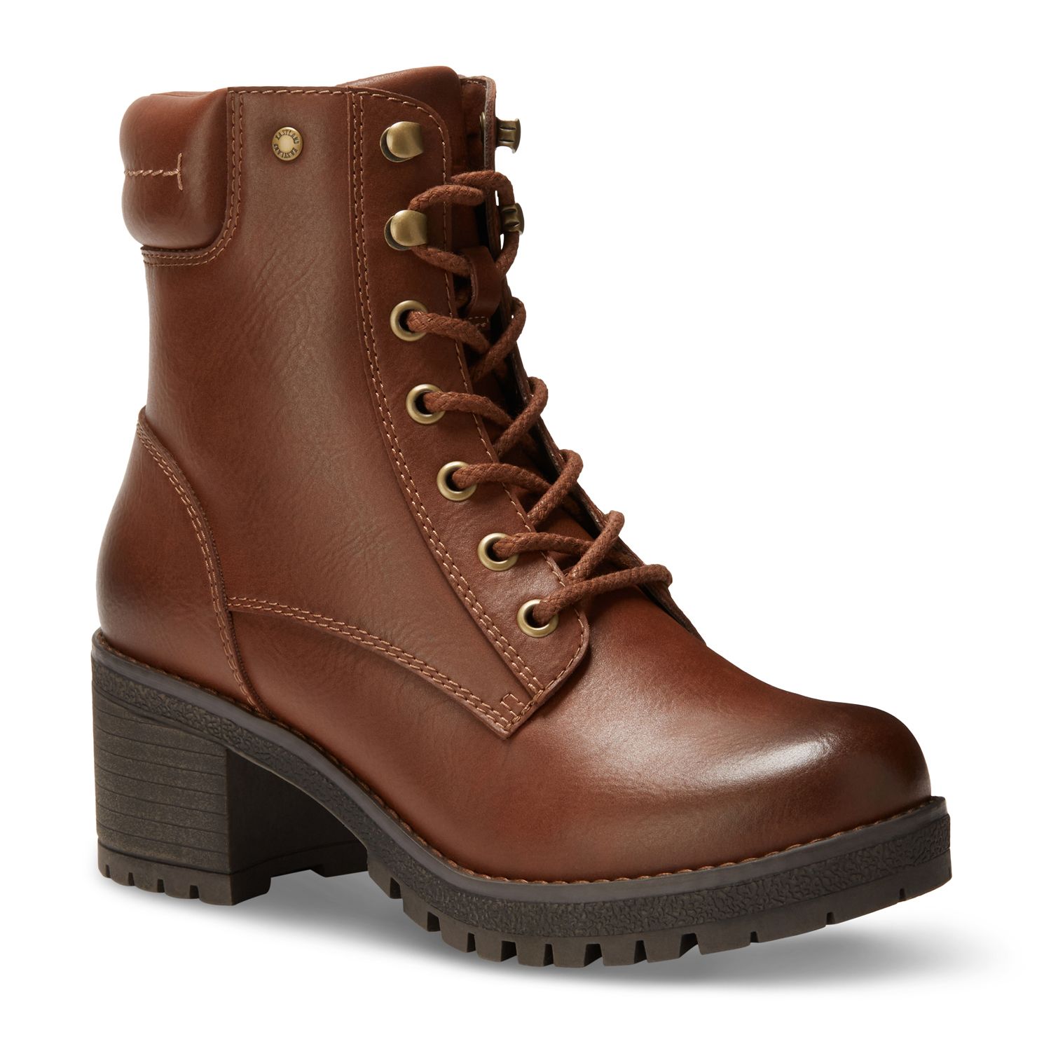 Image for Eastland Brynn Women's Puff Collar Combat Boots at Kohl's.