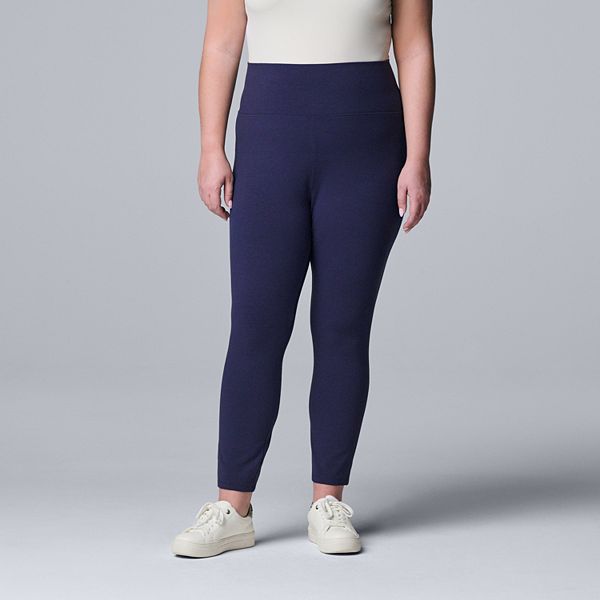 Plus Size Simply Vera Vera Wang High Rise 7/8 Leggings