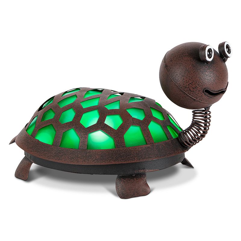 Gerson Solar Turtle Table Decor, Green