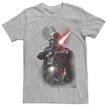 Men's Star Wars Darth Vader Lightsaber Portrait Graphic Tee
