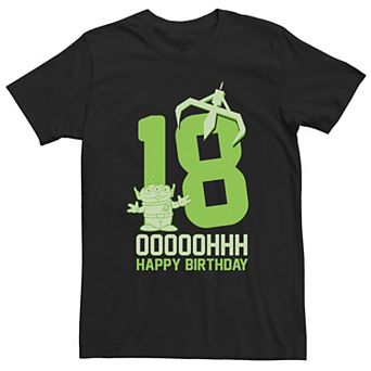 Big & Tall Disney / Pixar Toy Story Aliens OOOOH Happy 18th Birthday Tee