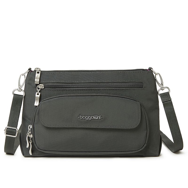 Baggallini Original Everyday RFID-Blocking Crossbody Bag, Grey
