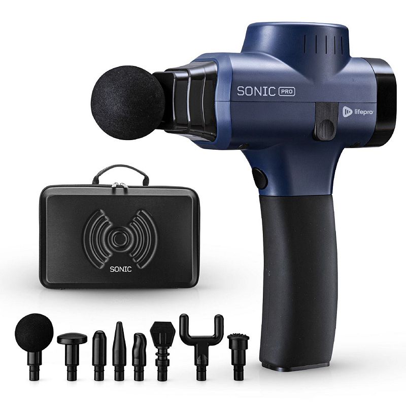 LifePro Sonic Pro Massage Gun, Blue, Full
