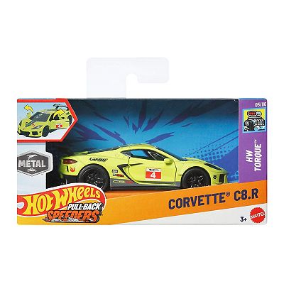 Hot Wheels Pull-Back Speeders Corvette C8.R Toy Car
